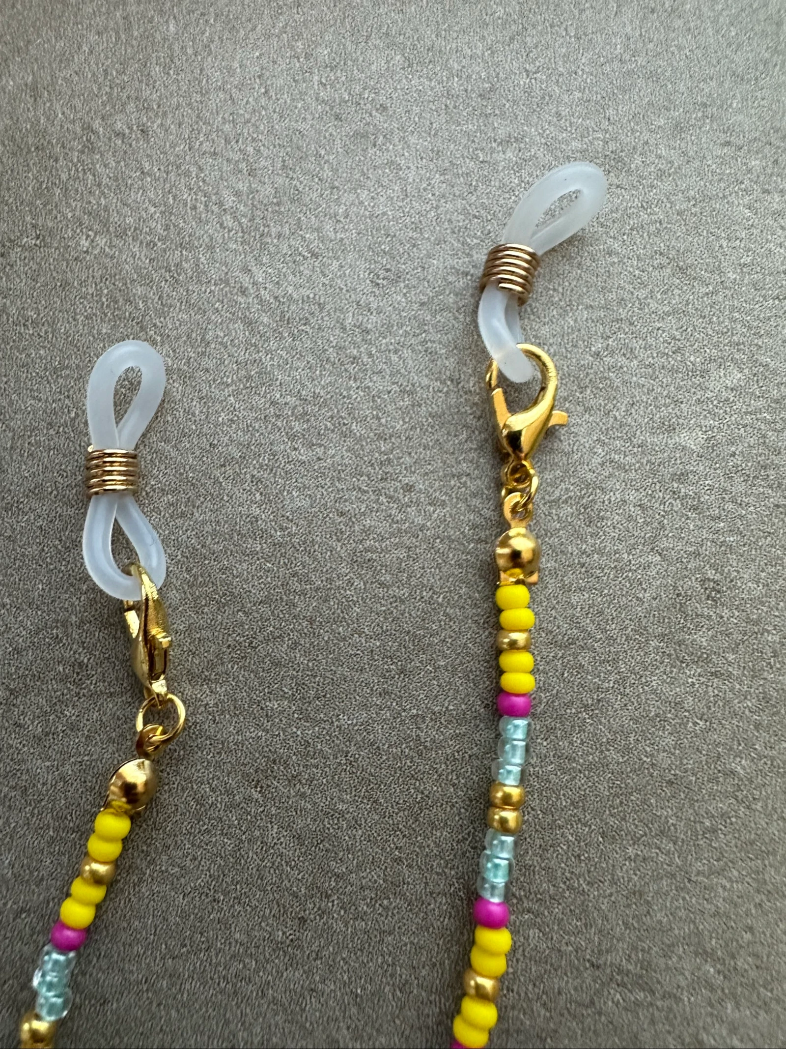 Eyeglass strap yellow, pink and light blue / green – photo 2